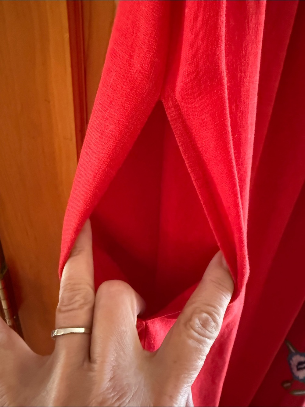 FARM rio for Anthropologie Red Embroidered Maxi Dress - Picture 6 of 6